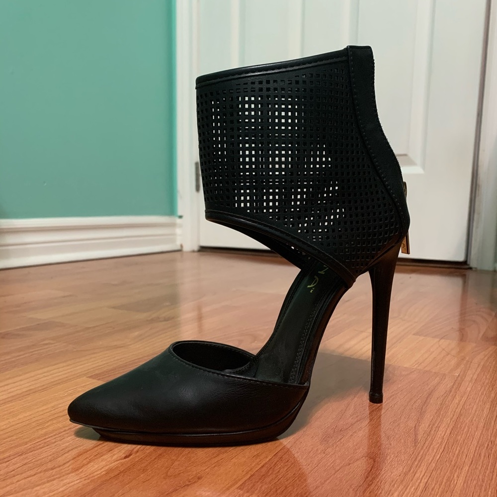 Black platform heels
